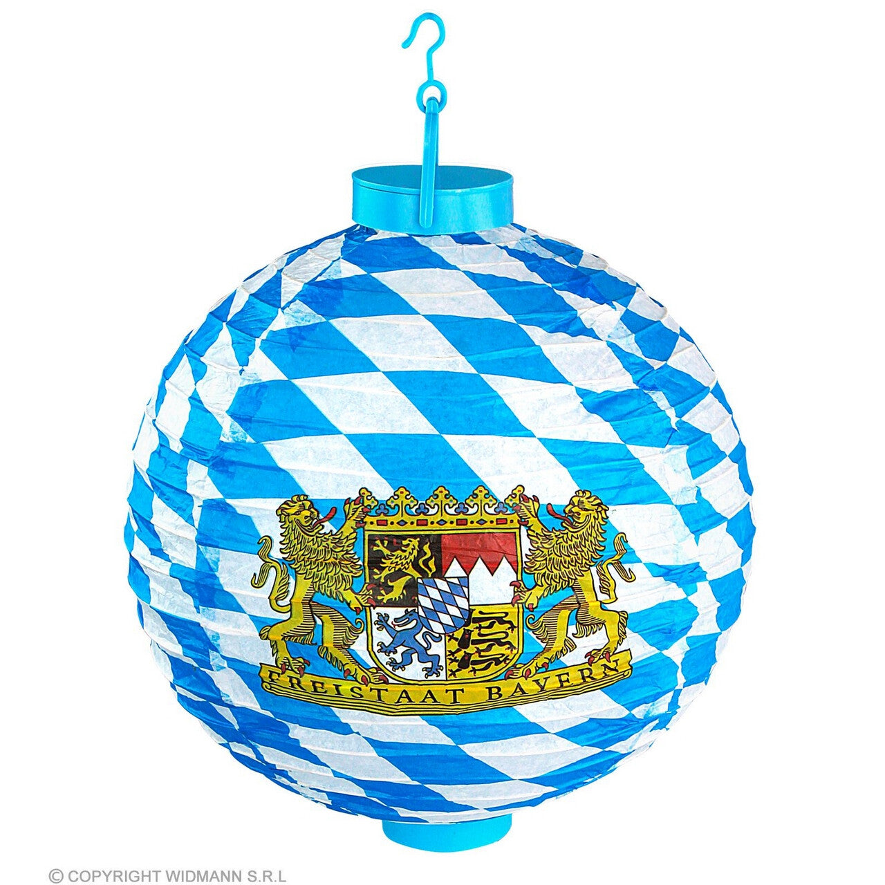 Op deze afbeelding zie je een Decoratie, van het merk Widmann. Lampion Met Verlichting Oktoberfest Beiern