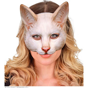 Op deze afbeelding zie je een Accessoires, van het merk Widmann. Masker Witte Kat