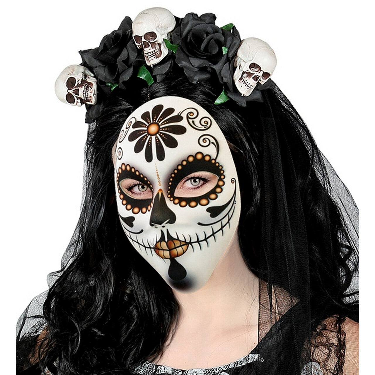 Op deze afbeelding zie je een Accessoires, van het merk Widmann. Masker Weerzinwekkende Catrina