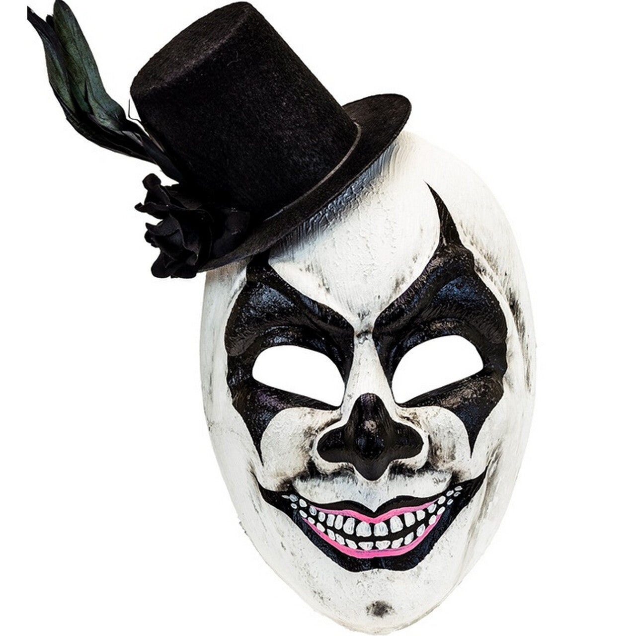 Op deze afbeelding zie je een Accessoires, van het merk Widmann. Masker Evil Man Met Hoed