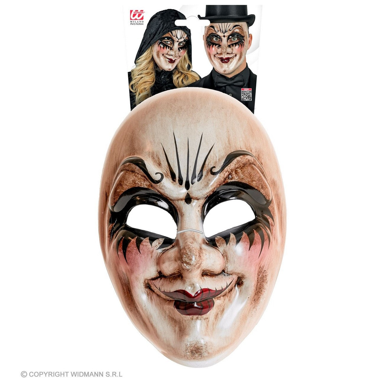 Op deze afbeelding zie je een Accessoires, van het merk Widmann. Masker Theater Circus Enge Man
