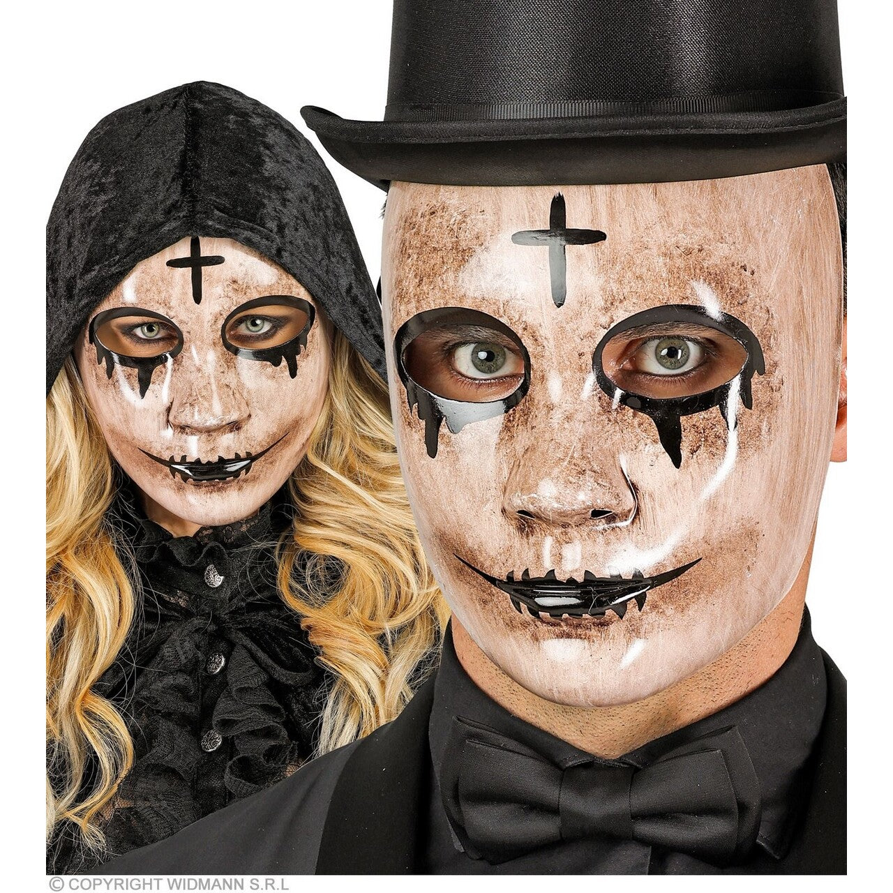 Op deze afbeelding zie je een Accessoires, van het merk Widmann. Masker Theater Voodoo The Pruge