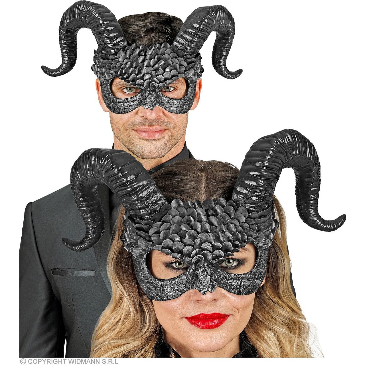 Op deze afbeelding zie je een Accessoires, van het merk Widmann. Masker Theater Demoon Damian