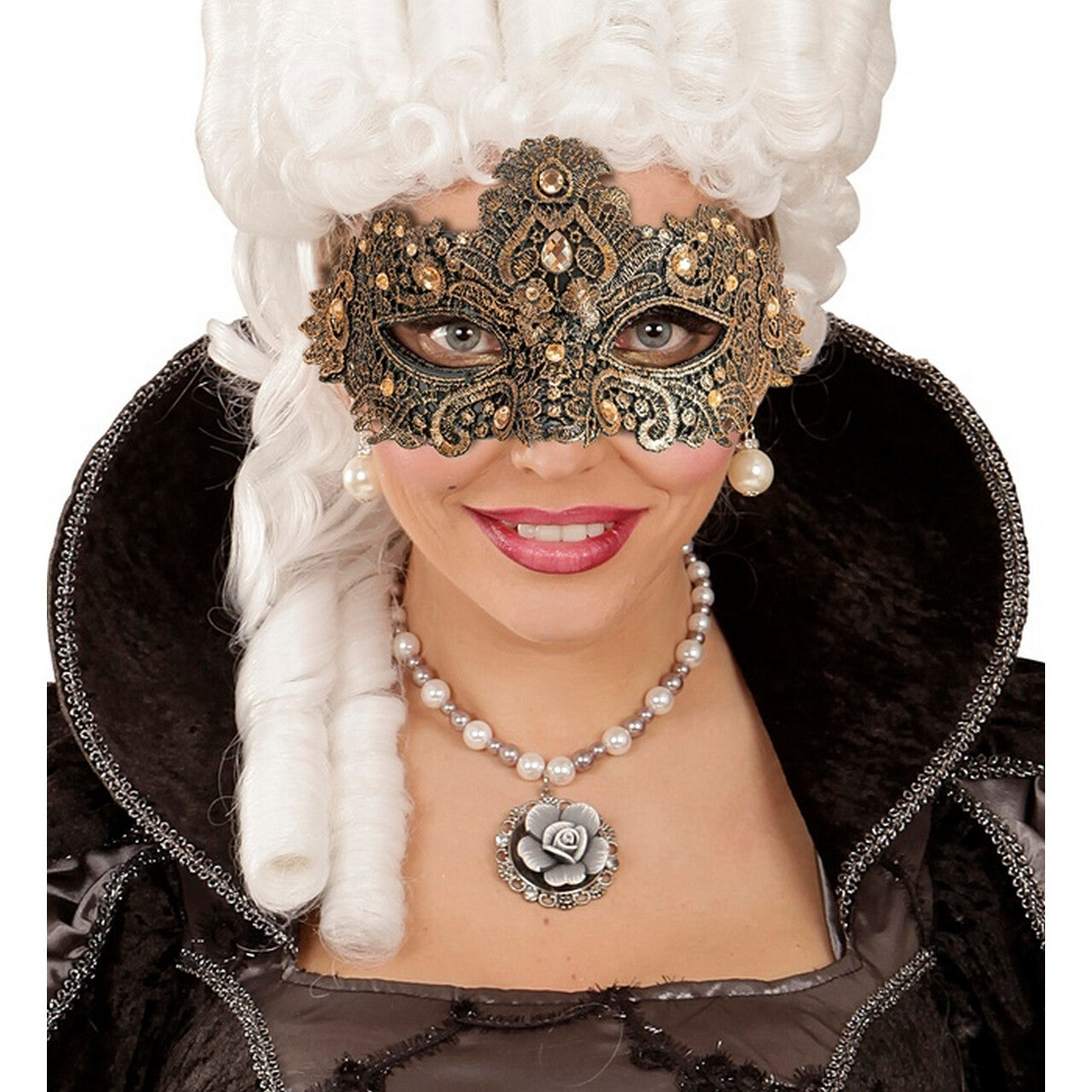 Op deze afbeelding zie je een Accessoires, van het merk Widmann. Oogmasker Brons Hidden Treasure