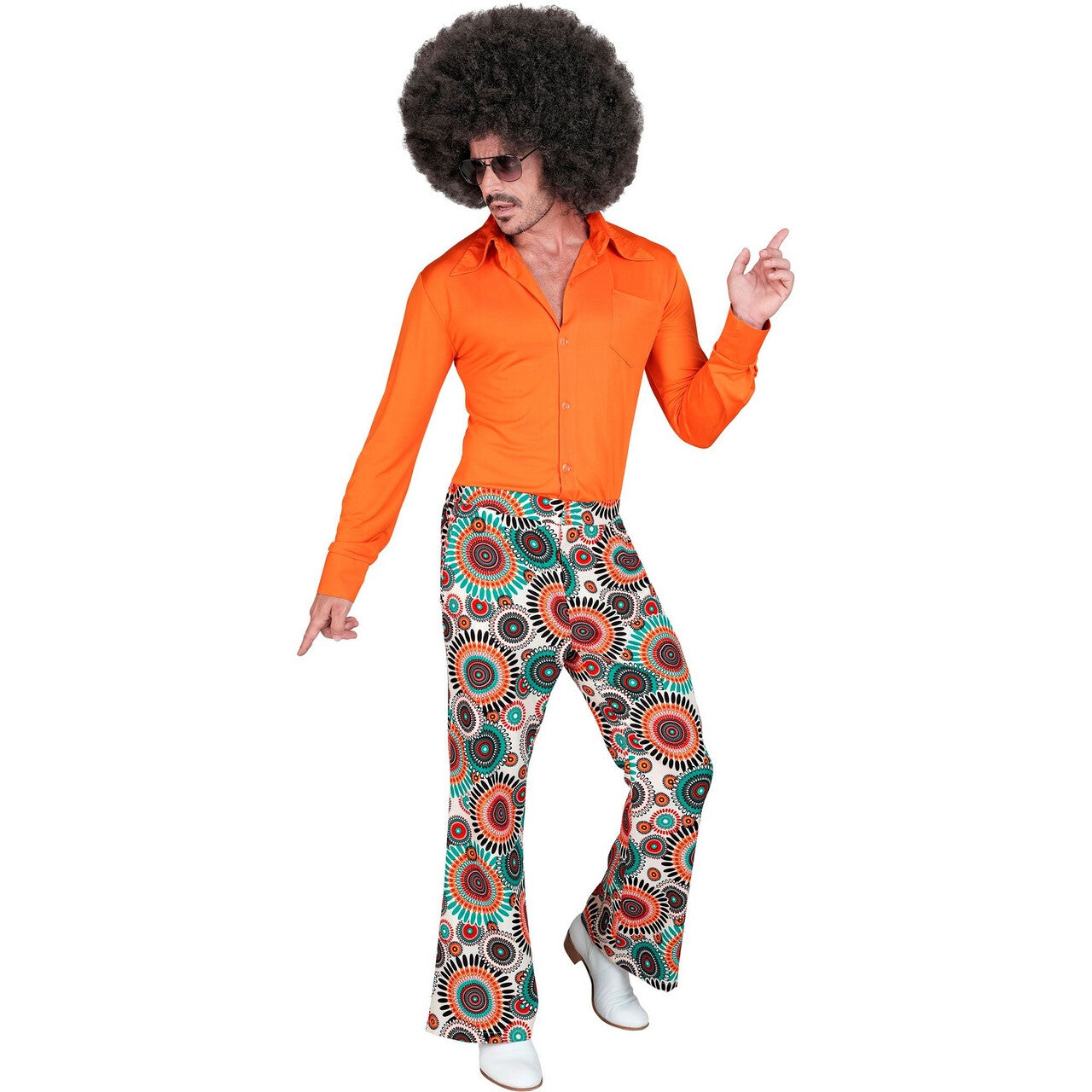 Op deze afbeelding zie je een Kostuums, van het merk Widmann. Super 60s True Vintage Wijde Pijpen Broek Man