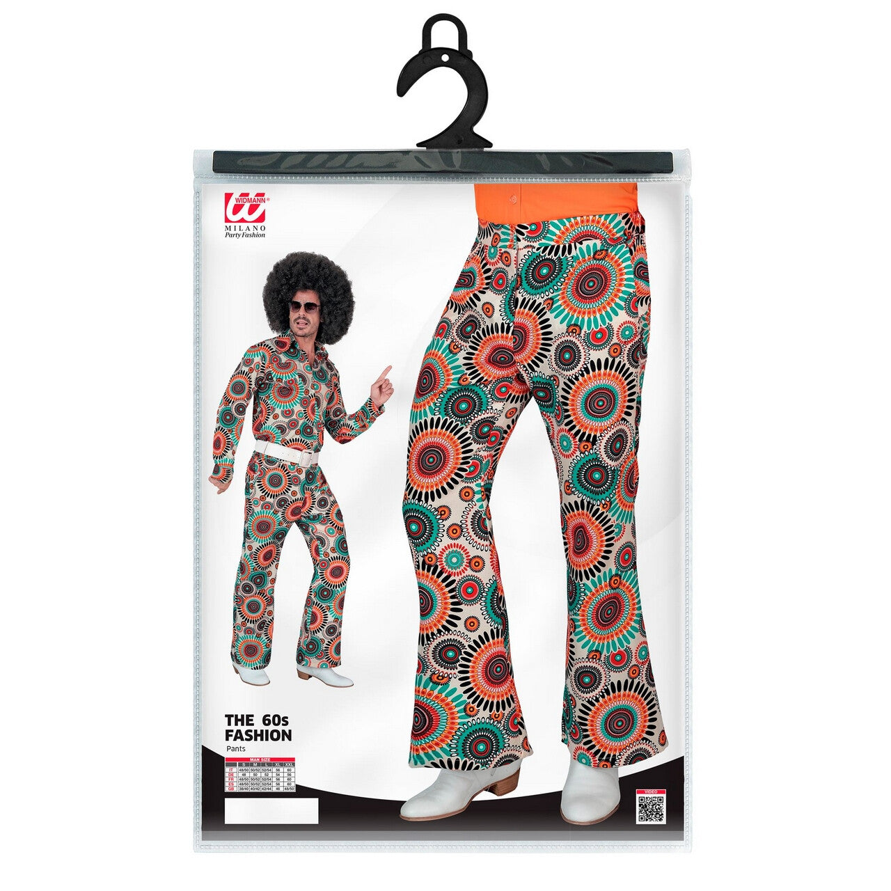 Op deze afbeelding zie je een Kostuums, van het merk Widmann. Super 60s True Vintage Wijde Pijpen Broek Man