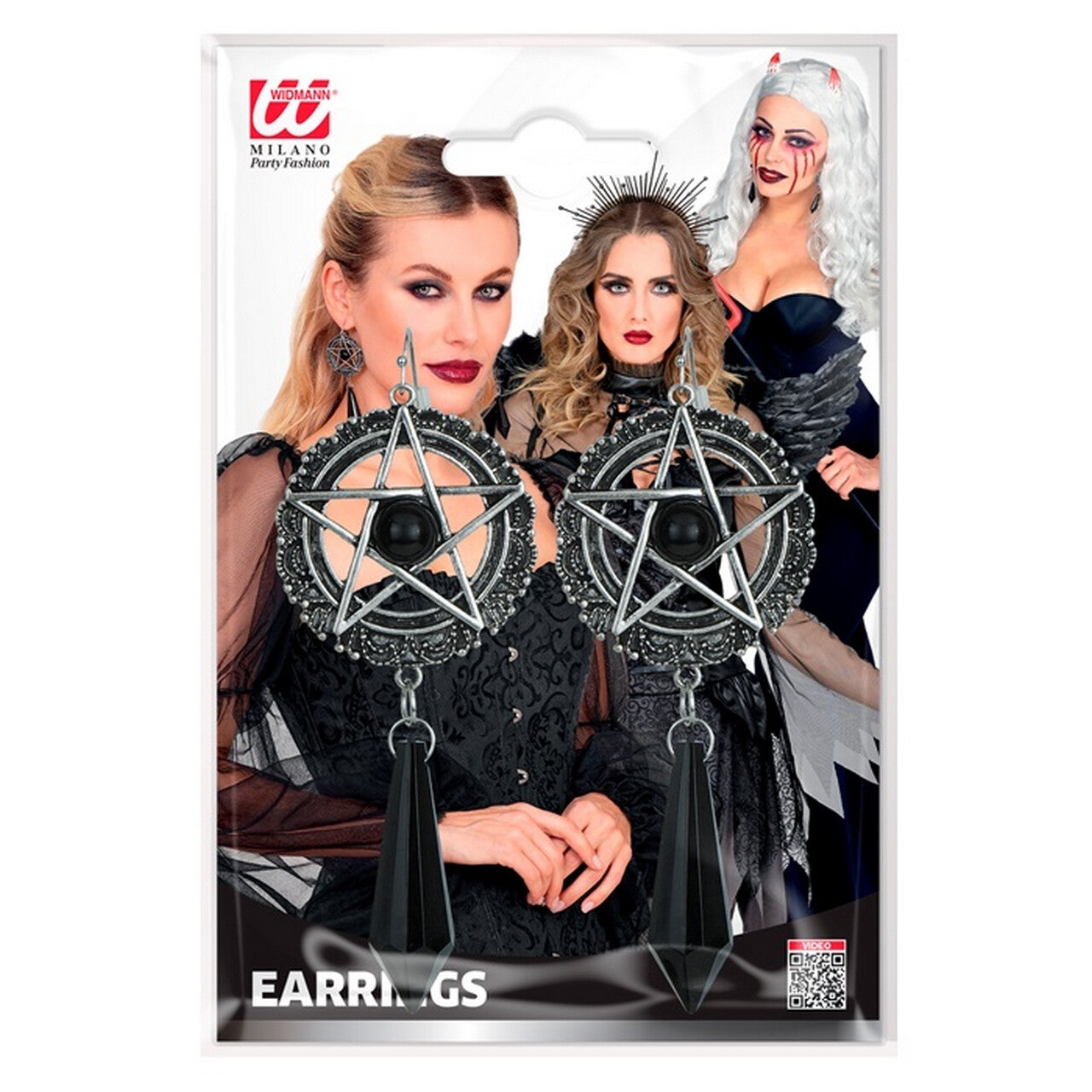 Op deze afbeelding zie je een Accessoires, van het merk Widmann. Oorbellen Satanische Sari