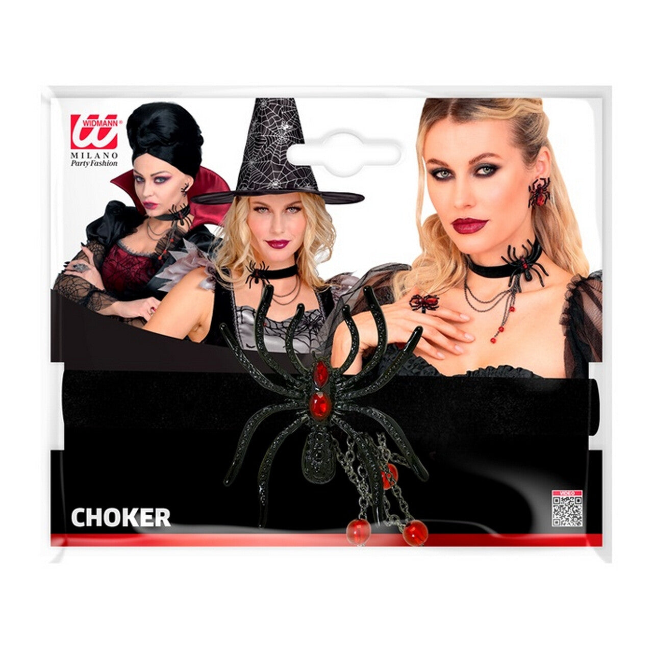 Op deze afbeelding zie je een Accessoires, van het merk Widmann. Choker Met Zwarte Psin
