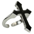 Ring Gotisch Zwart Kruis