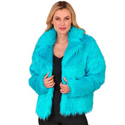 Op deze afbeelding zie je een Kostuums, van het merk Widmann. Lichtblauwe Bontjas Turquoise Vrouw