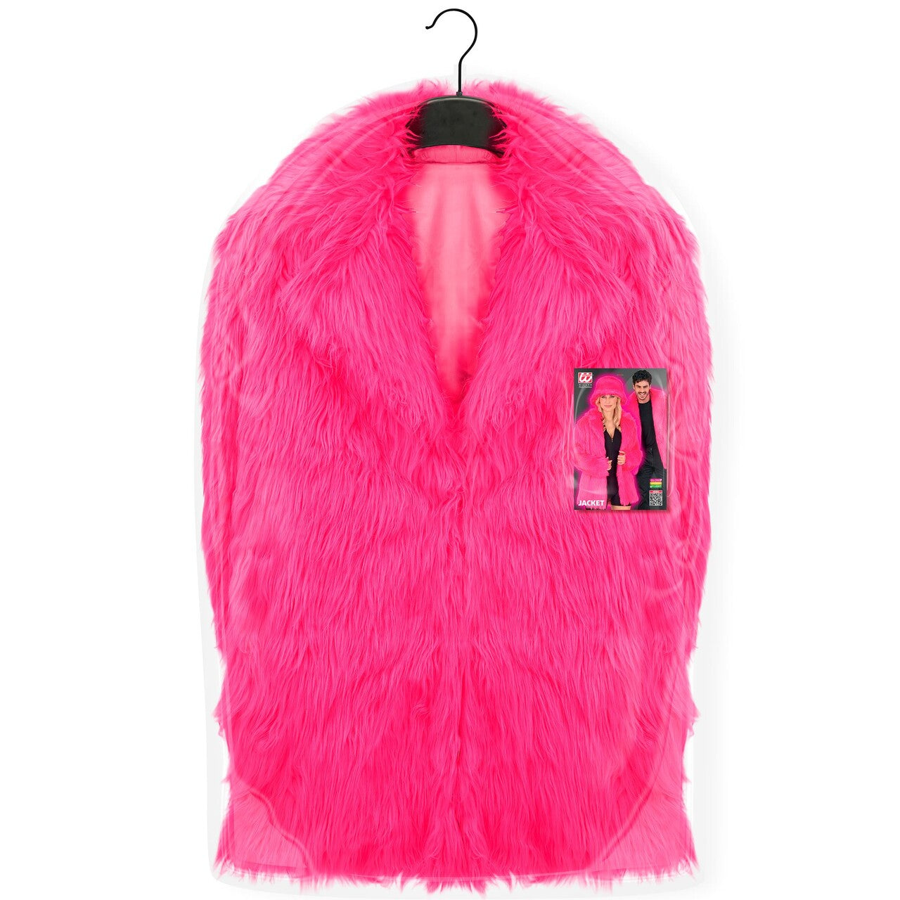 Op deze afbeelding zie je een Kostuums, van het merk Widmann. Crazy In Pink Bontjas