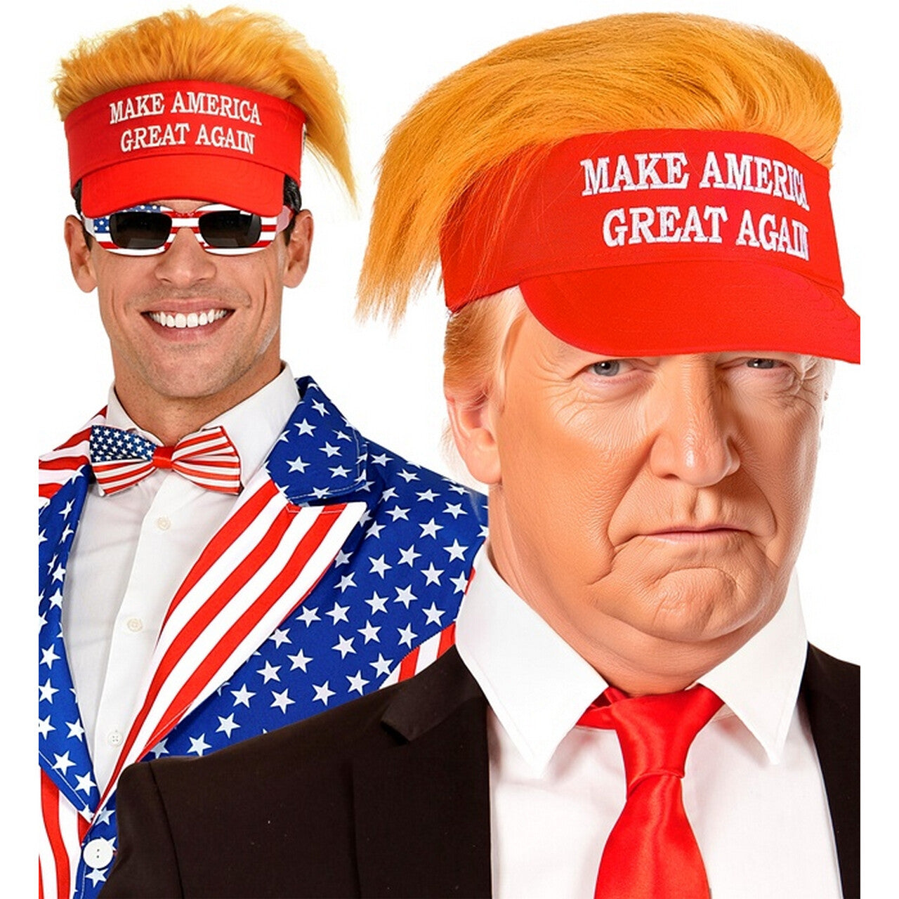 Op deze afbeelding zie je een Accessoires, van het merk Widmann. Make America Great Again President Pet Met Haar