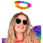Op deze afbeelding zie je een Accessoires, van het merk Widmann. Pluchen Regenboog Halo