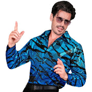 Op deze afbeelding zie je een Kostuums, van het merk Widmann. Paillettten Overhemd Joe Exotic Tijgerkoning Man