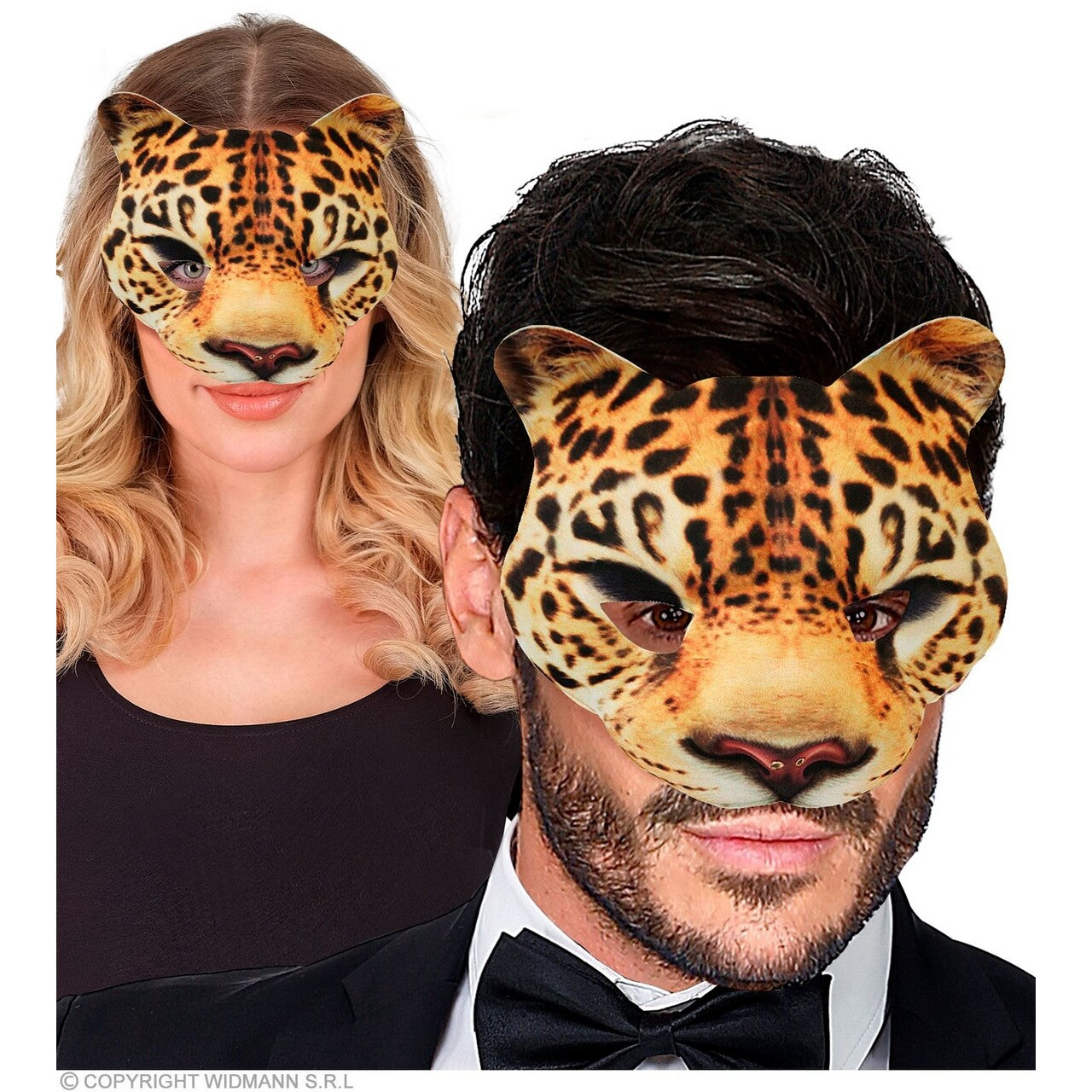 Op deze afbeelding zie je een Accessoires, van het merk Widmann. Super Echt Kinloos Masker Luipaard