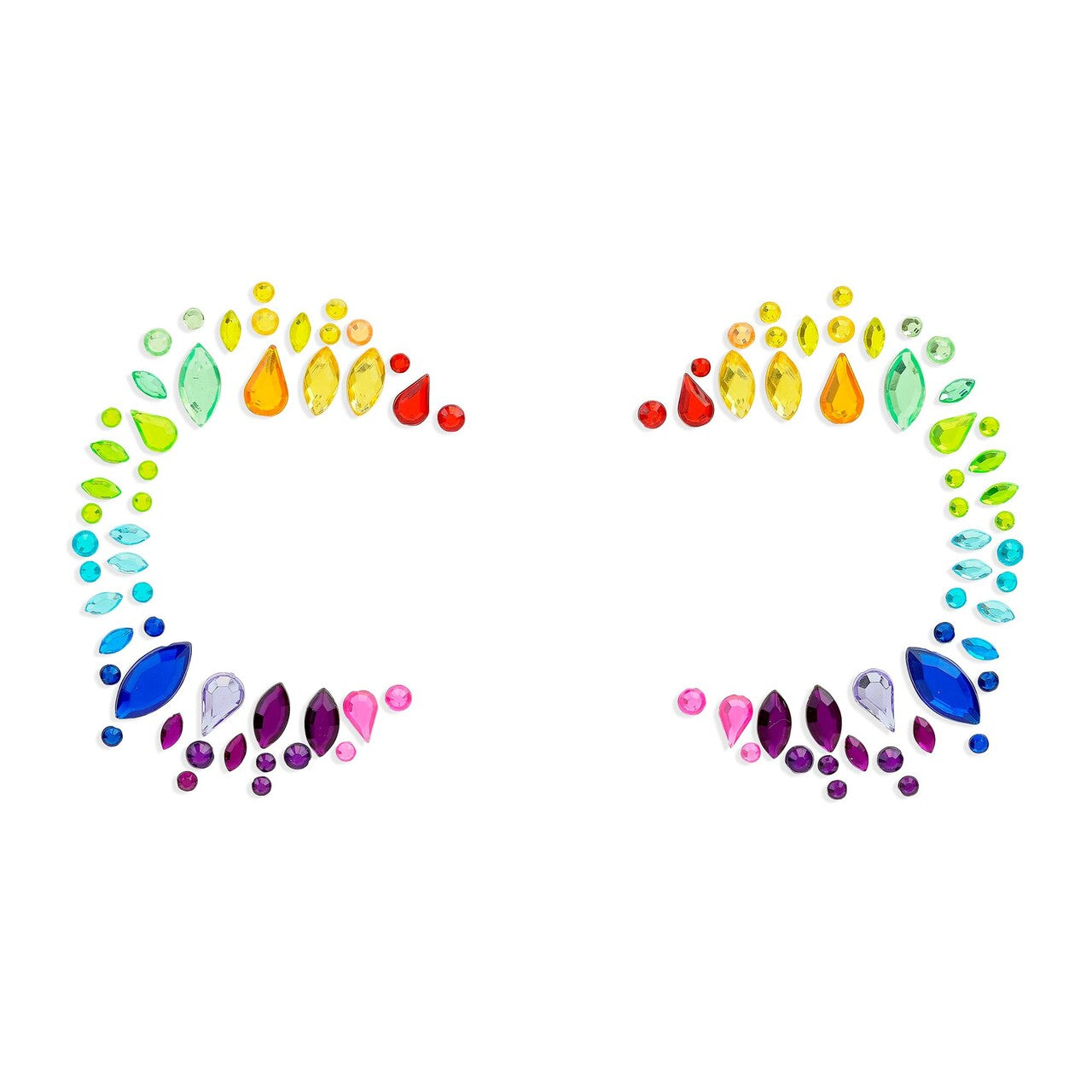 Op deze afbeelding zie je een Decoratie, van het merk Widmann. Gezicht Stickers Pride Queen