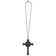 Op deze afbeelding zie je een Accessoires, van het merk Widmann. Gotische Ketting Kruis Met Rode Steen