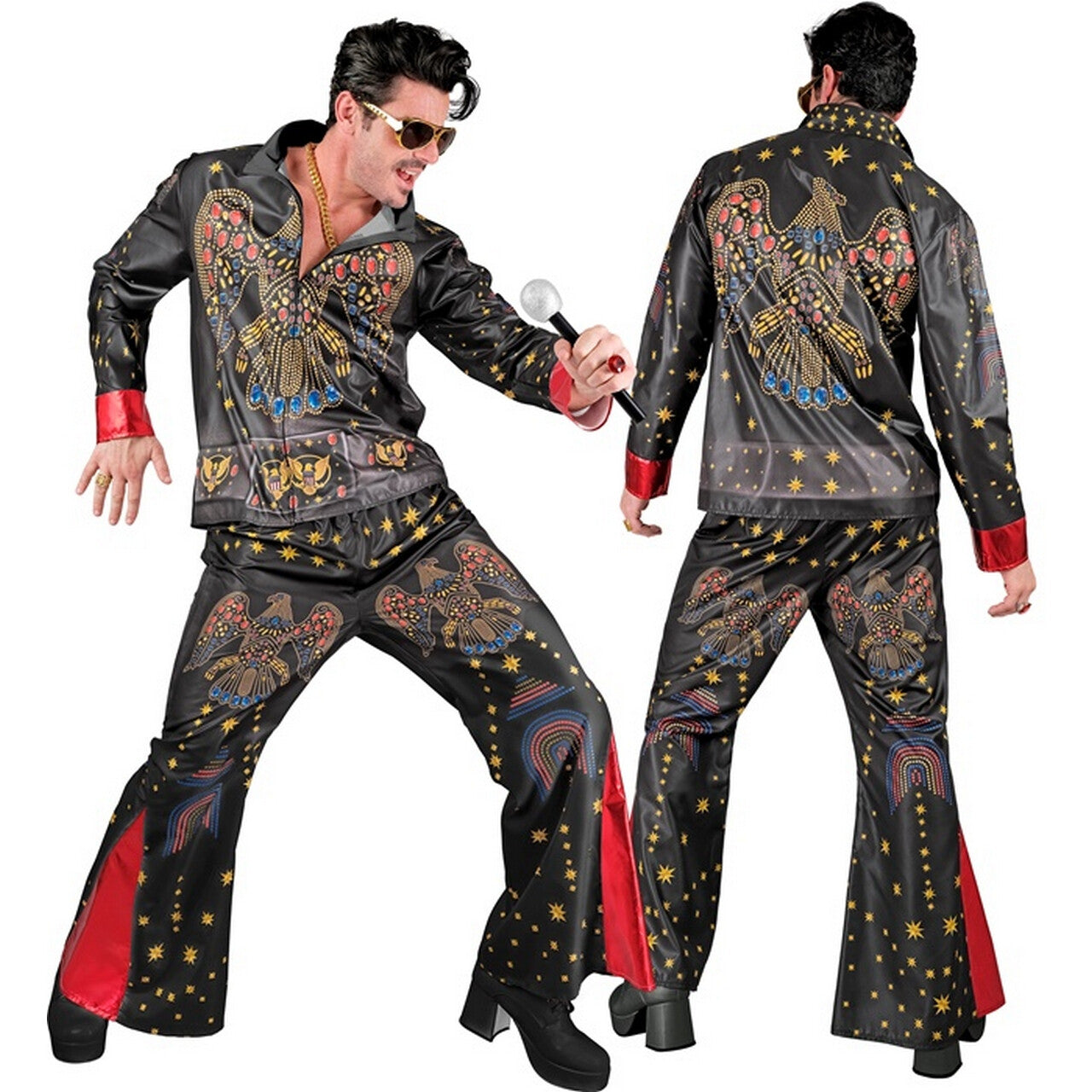 Op deze afbeelding zie je een Kostuums, van het merk Widmann. Rock N Roll Night Out Man Kostuum