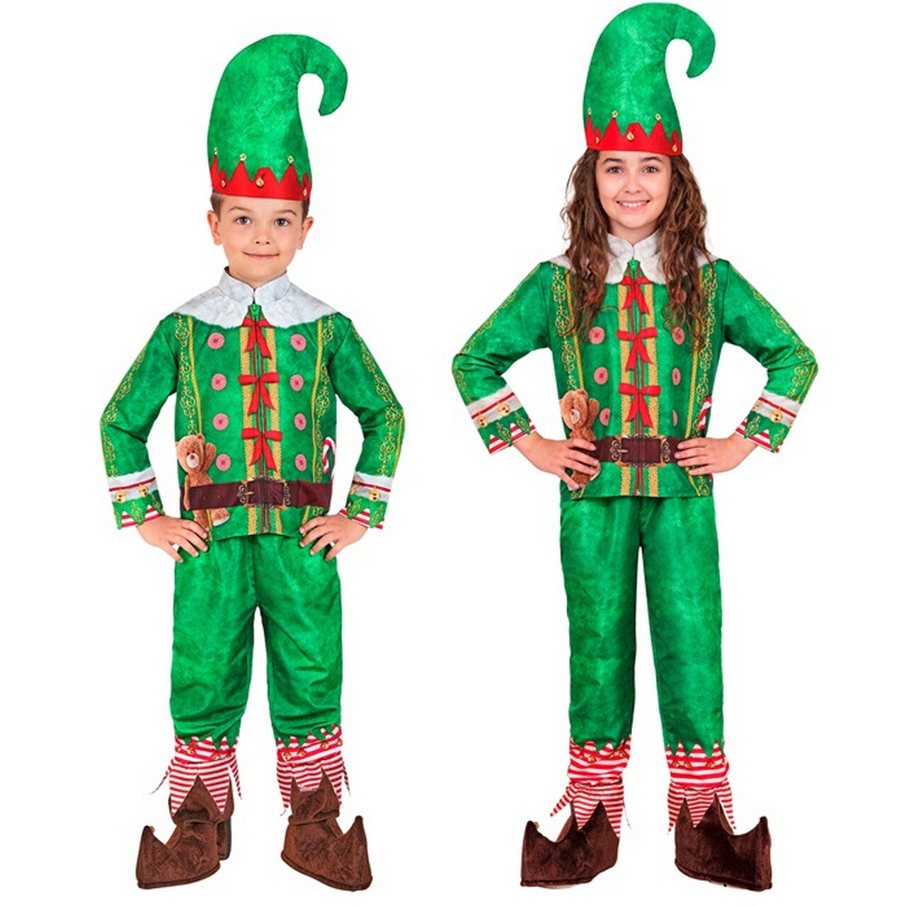 Op deze afbeelding zie je een Kostuums, van het merk Widmann. Twinkeltoes Timmy Elf Kind Kostuum
