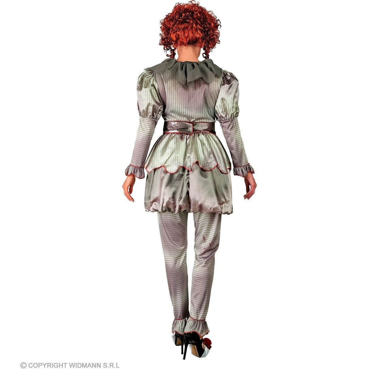 Op deze afbeelding zie je een Kostuums, van het merk Widmann. Moordende Scary Clown Penelope Vrouw Kostuum