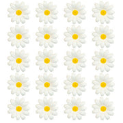 Op deze afbeelding zie je een Decoratie, van het merk Widmann. Madeliefjes Witte Bloemendecoratie 20 Stuks