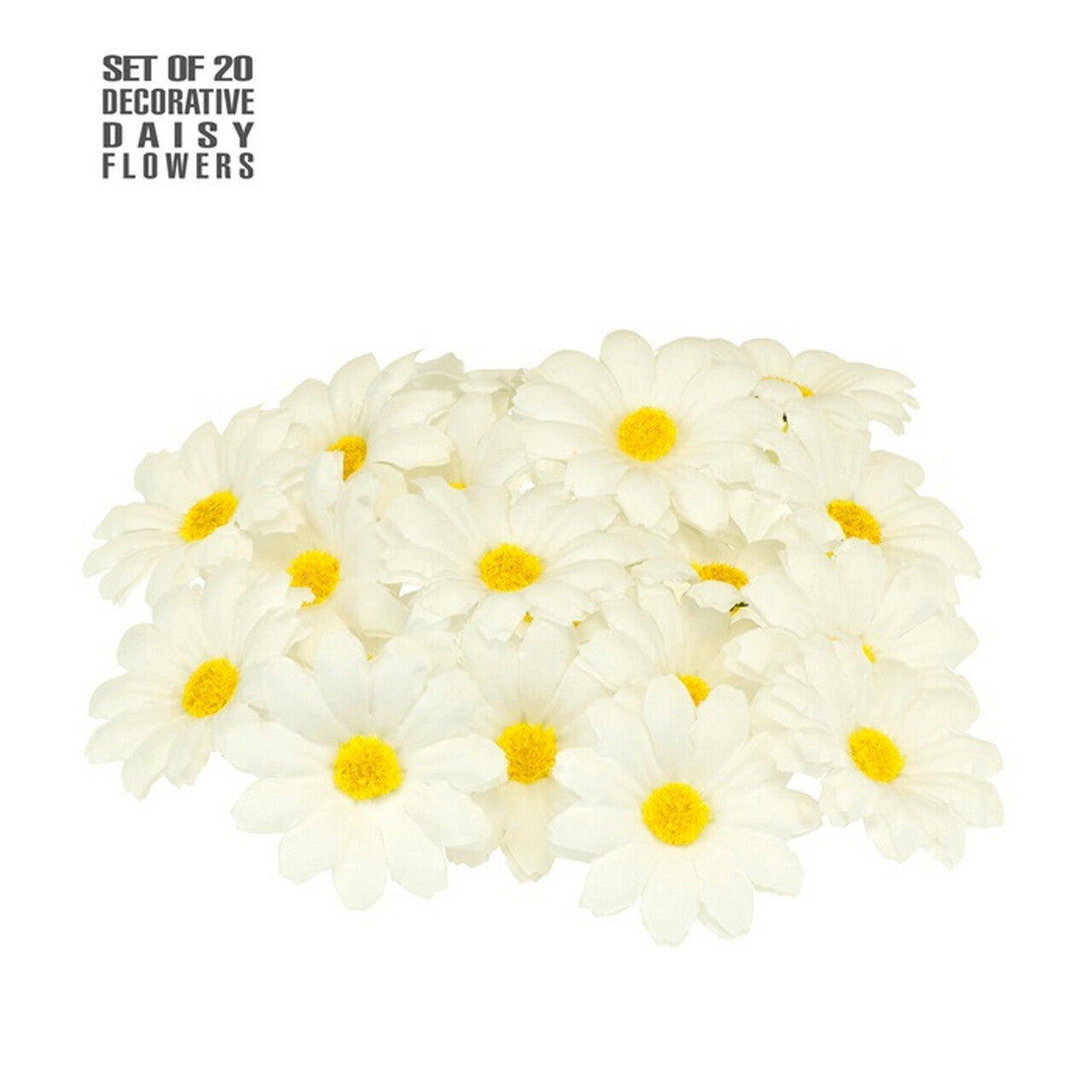 Op deze afbeelding zie je een Decoratie, van het merk Widmann. Madeliefjes Witte Bloemendecoratie 20 Stuks