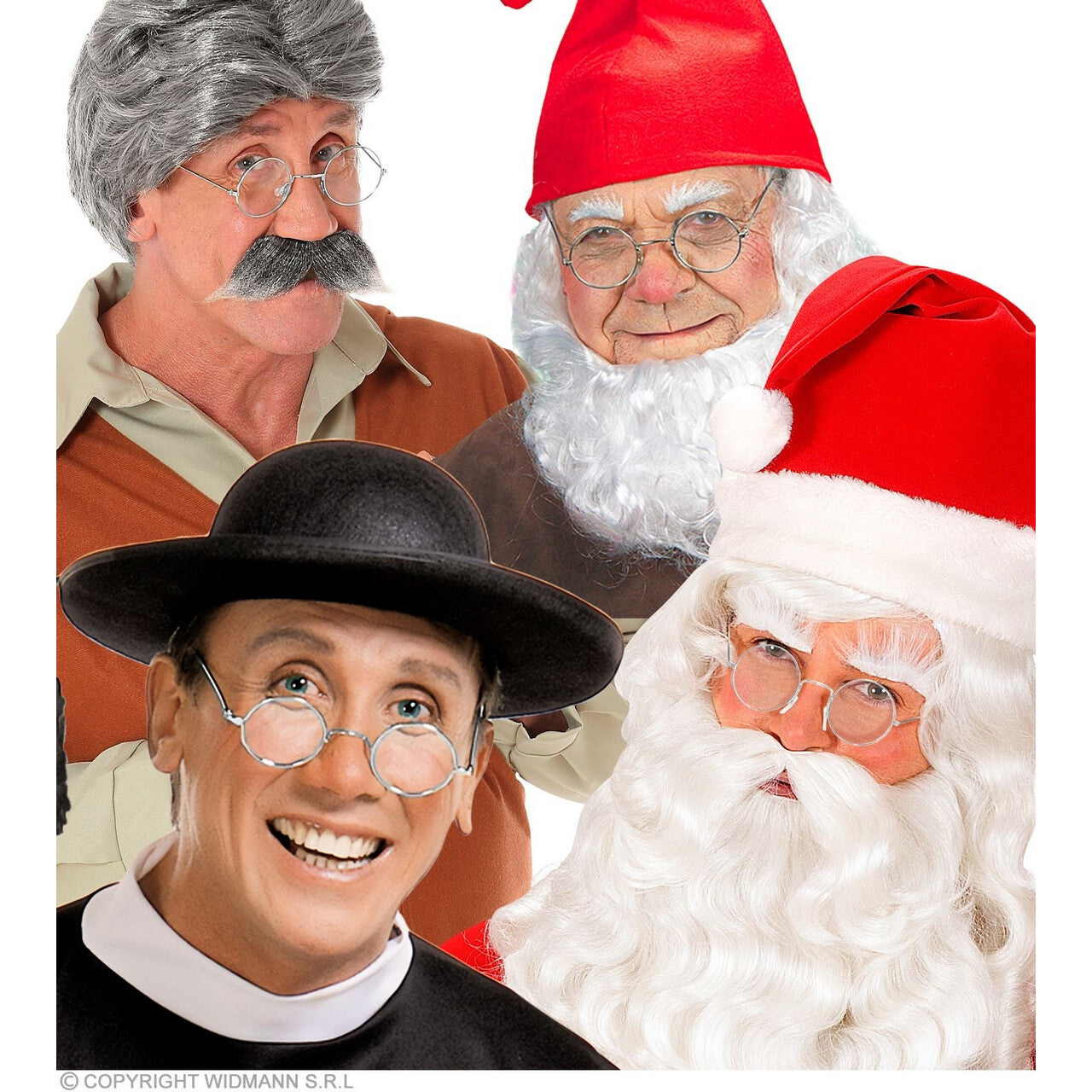 Op deze afbeelding zie je een Accessoires, van het merk Widmann. Iconische Ronde Zilveren Bril