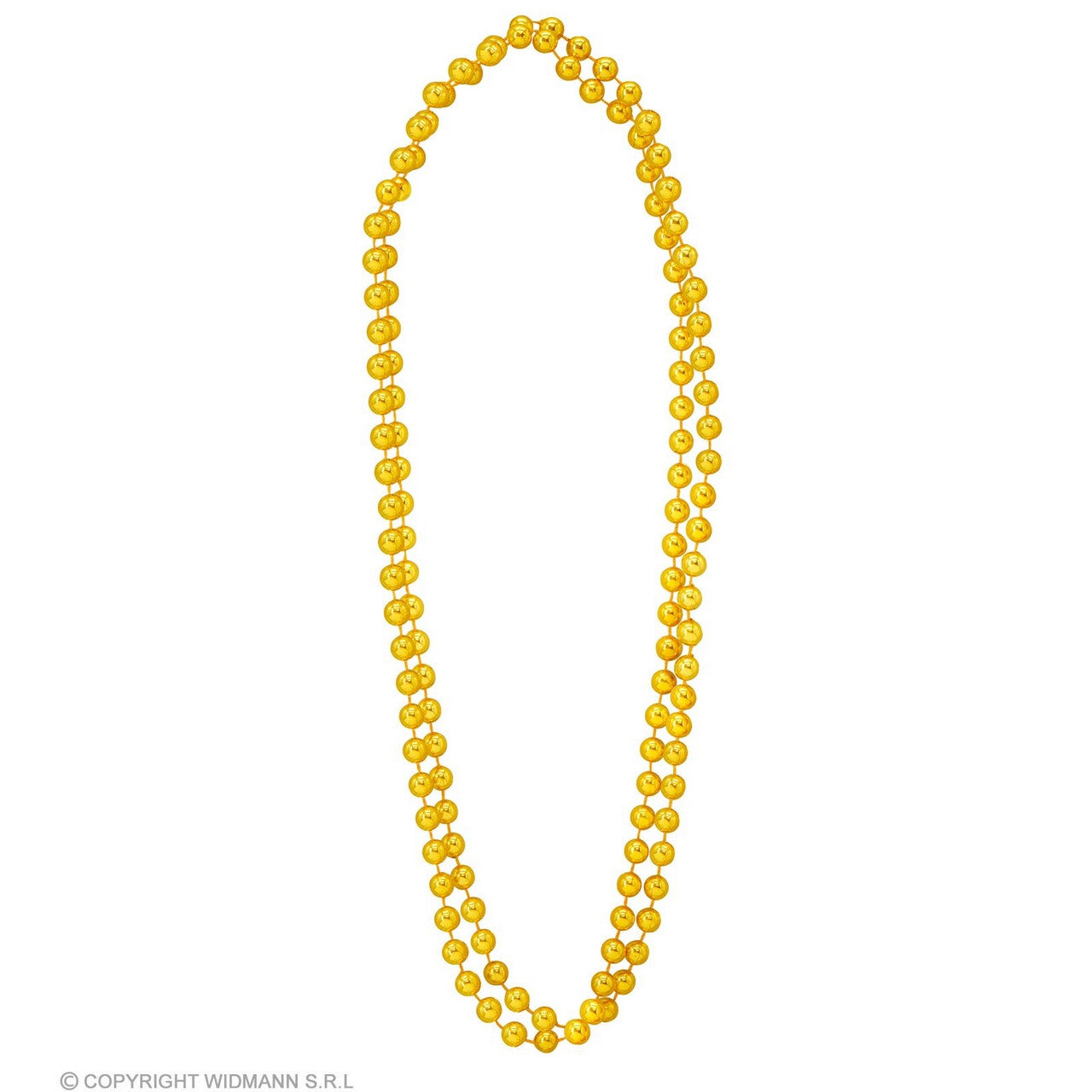 Op deze afbeelding zie je een Accessoires, van het merk Widmann. Dubbele Kralen Ketting Goud