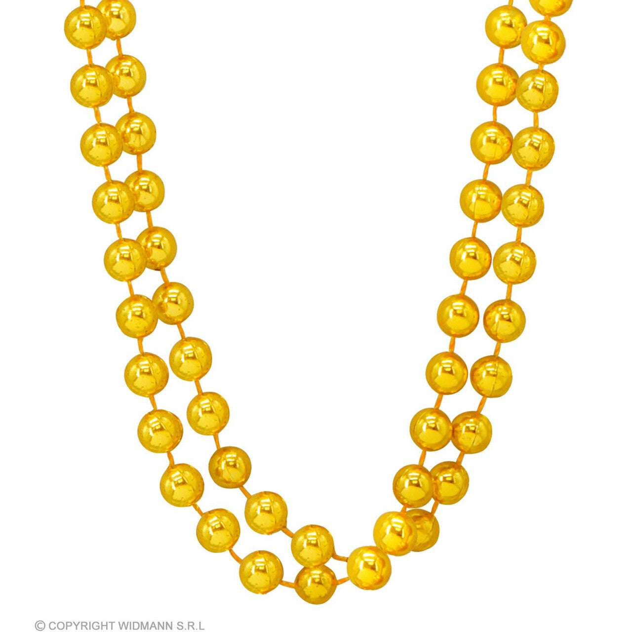 Op deze afbeelding zie je een Accessoires, van het merk Widmann. Dubbele Kralen Ketting Goud