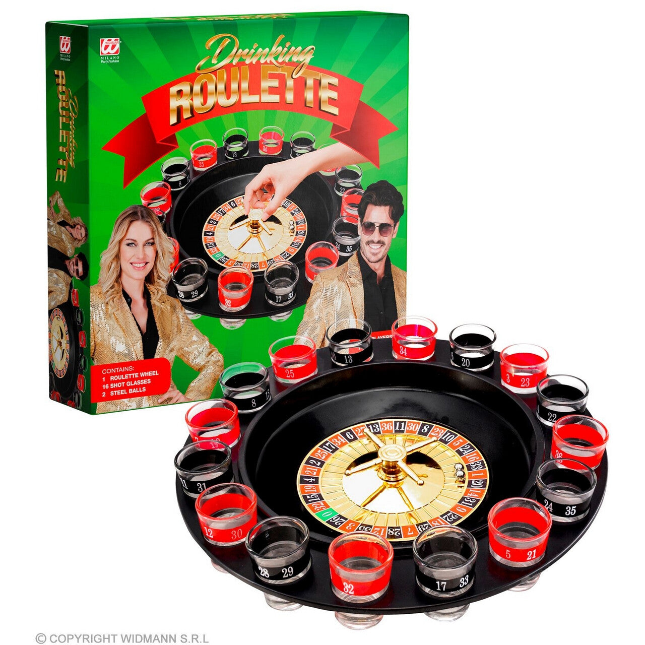Op deze afbeelding zie je een Accessoires, van het merk Widmann. Roulette Drankspel Nathals