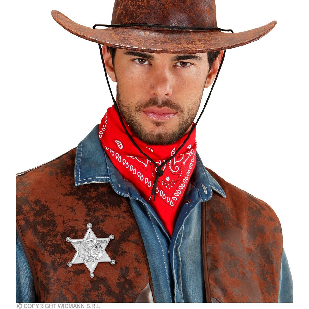 Op deze afbeelding zie je een Accessoires, van het merk Widmann. Sheriff Ster Zilver