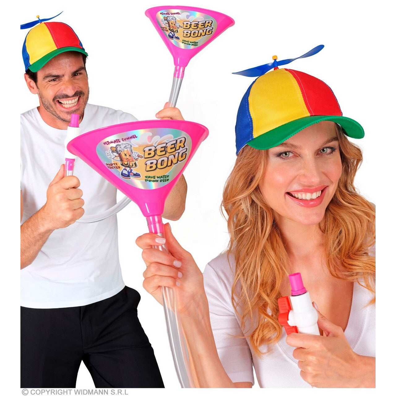 Op deze afbeelding zie je een Accessoires, van het merk Widmann. Roze Bier Trechter Spel