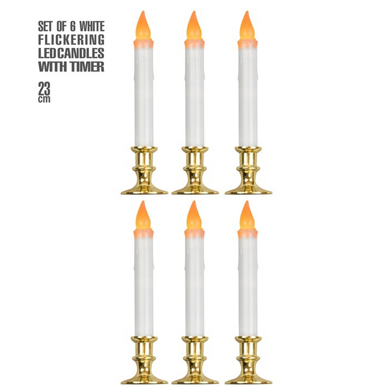 Op deze afbeelding zie je een Decoratie, van het merk Widmann. Kaarsen Set 6 Stuks Met Flikkerend Licht En Timer