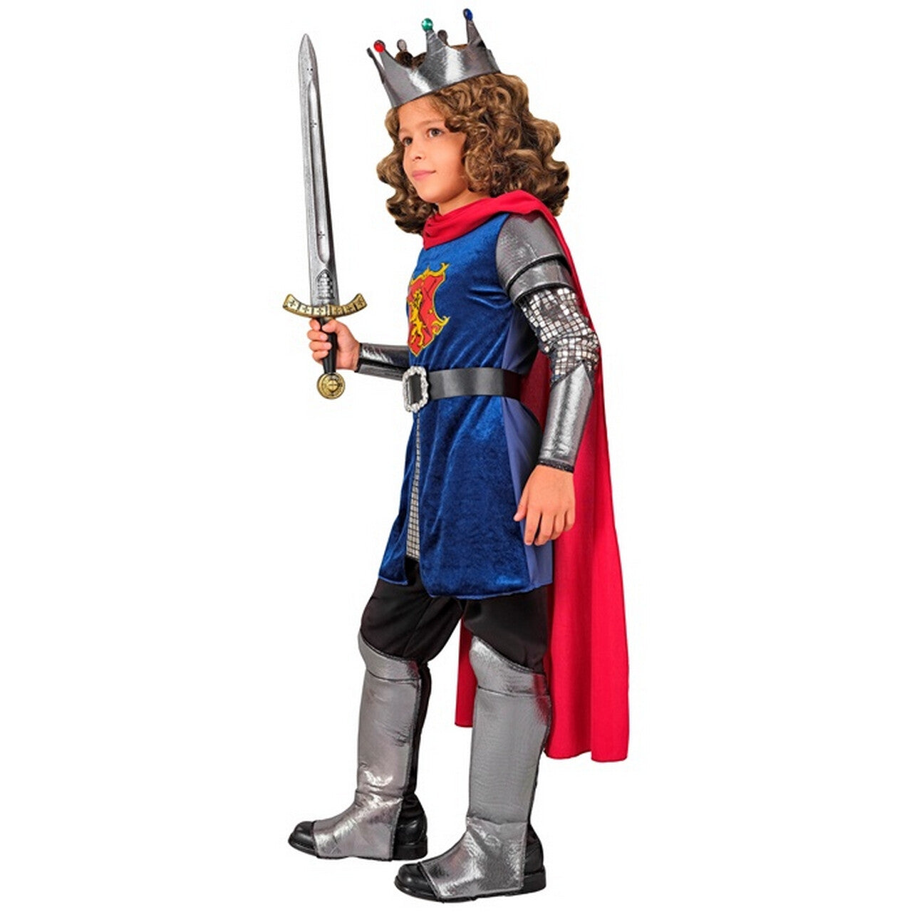 Op deze afbeelding zie je een Kostuums, van het merk Widmann. Ridder Koning Van Leeuwenkuil Jongen Kostuum