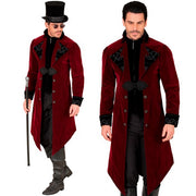 Op deze afbeelding zie je een Kostuums, van het merk Widmann. Fluwelen Jas Bordeaux Graaf Gothic Man Kostuum
