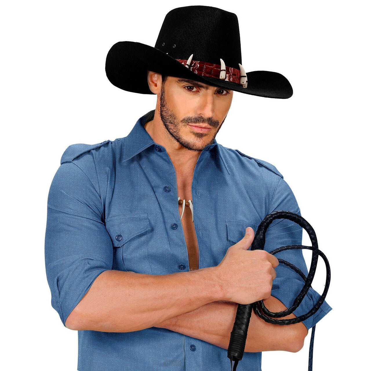 Op deze afbeelding zie je een Accessoires, van het merk Widmann. Crocodile Dundee Hoed