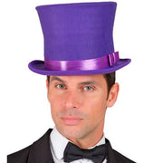 Op deze afbeelding zie je een Accessoires, van het merk Widmann. Hoge Deftige Hoed Paars