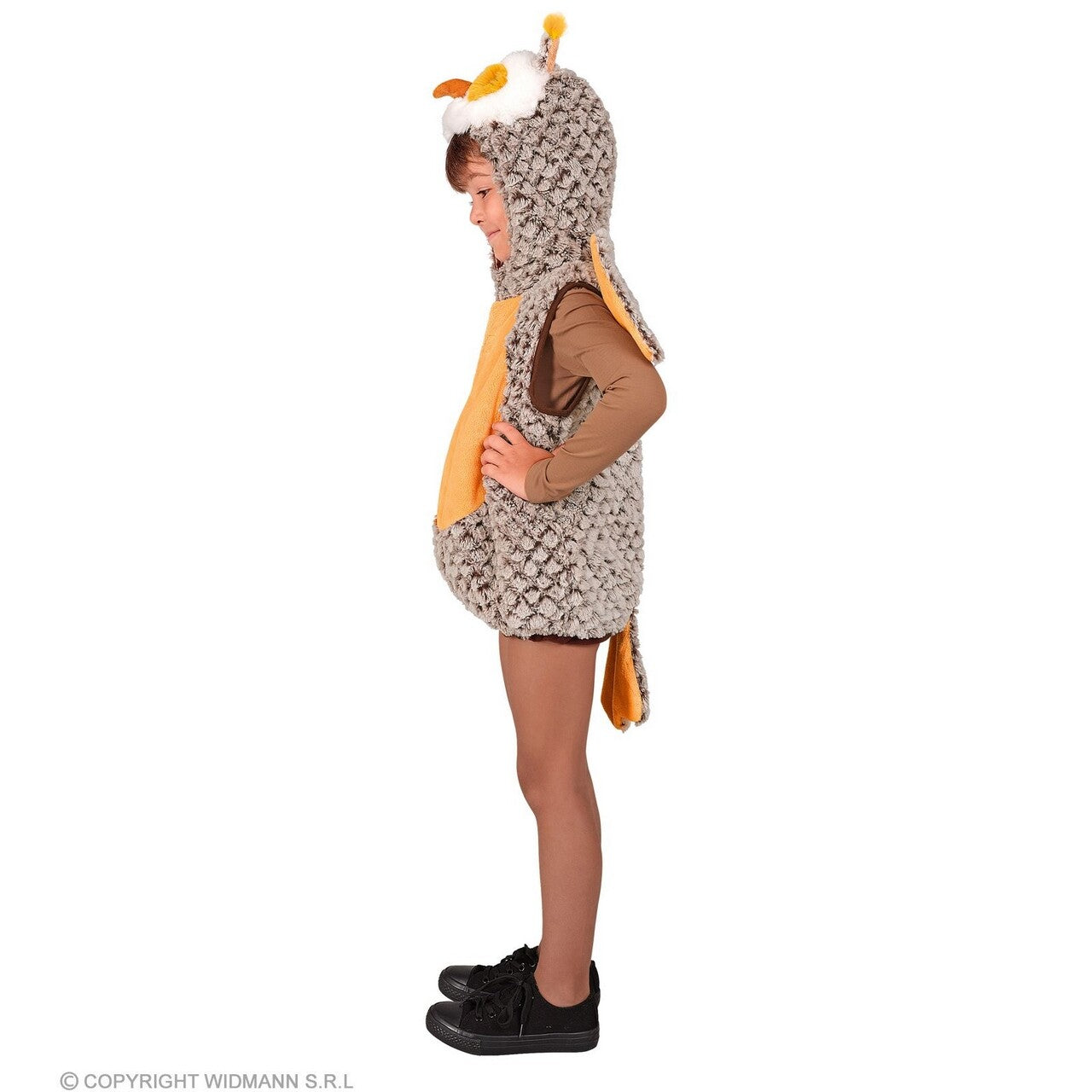 Op deze afbeelding zie je een Kostuums, van het merk Widmann. Unieke Tuniek Knappe Wijze Uil Kind Kostuum