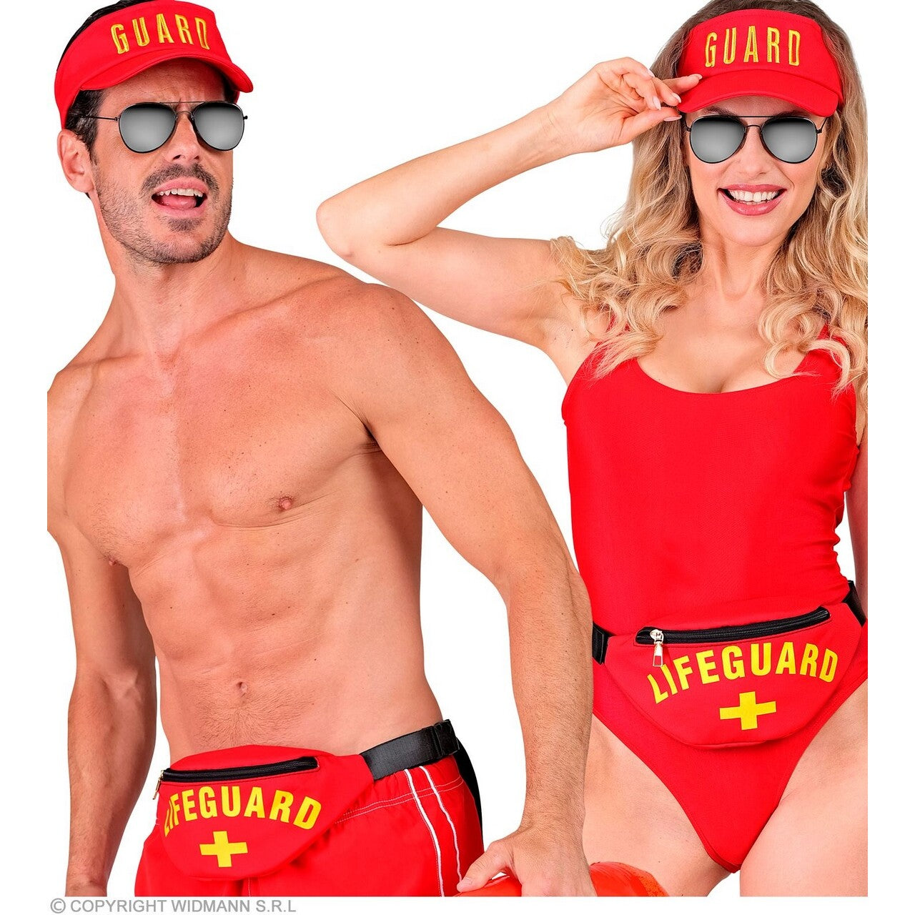 Op deze afbeelding zie je een Accessoires, van het merk Widmann. Badmeester Zonneklep En Heuptasje