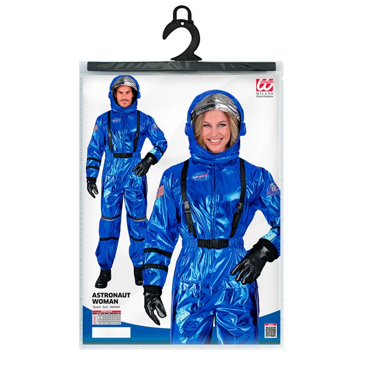 Op deze afbeelding zie je een Kostuums, van het merk Widmann. Blauwe Astronaut Katy Vrouw Kostuum