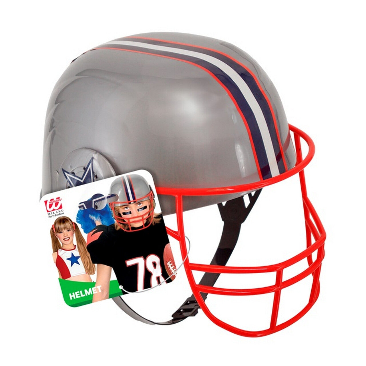 Op deze afbeelding zie je een Accessoires, van het merk Widmann. American Football Helm Sterspeler Kind