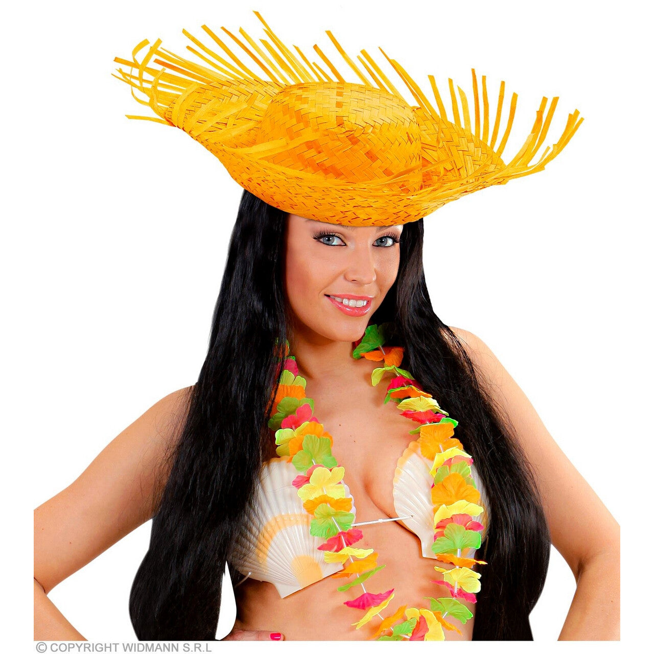 Op deze afbeelding zie je een Accessoires, van het merk Widmann. Ipanema Beach Hoed Stro Geel