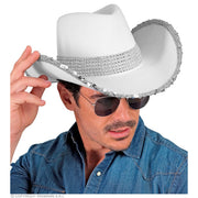 Op deze afbeelding zie je een Accessoires, van het merk Widmann. Cowboyhoed Party Girl Wit
