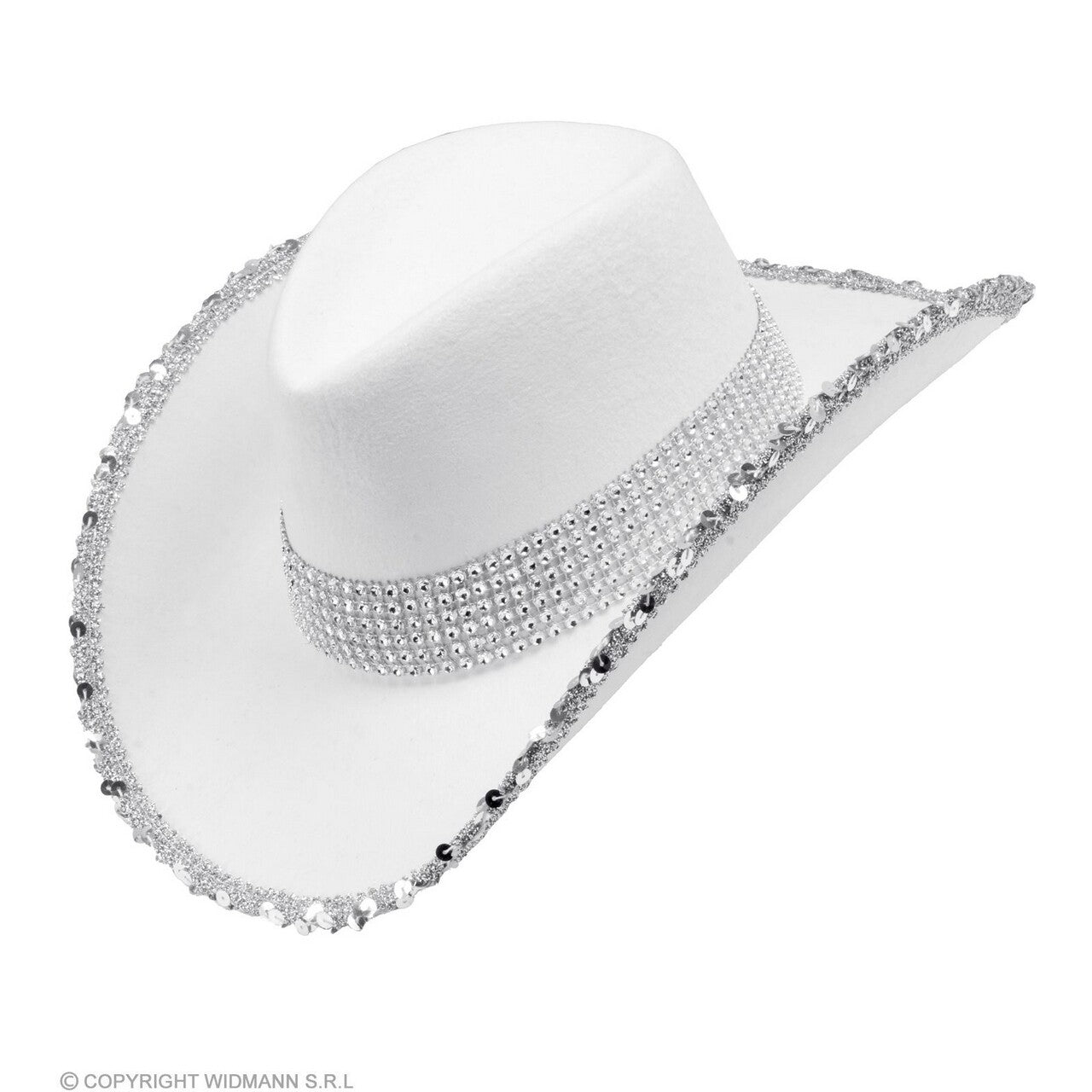 Op deze afbeelding zie je een Accessoires, van het merk Widmann. Cowboyhoed Party Girl Wit