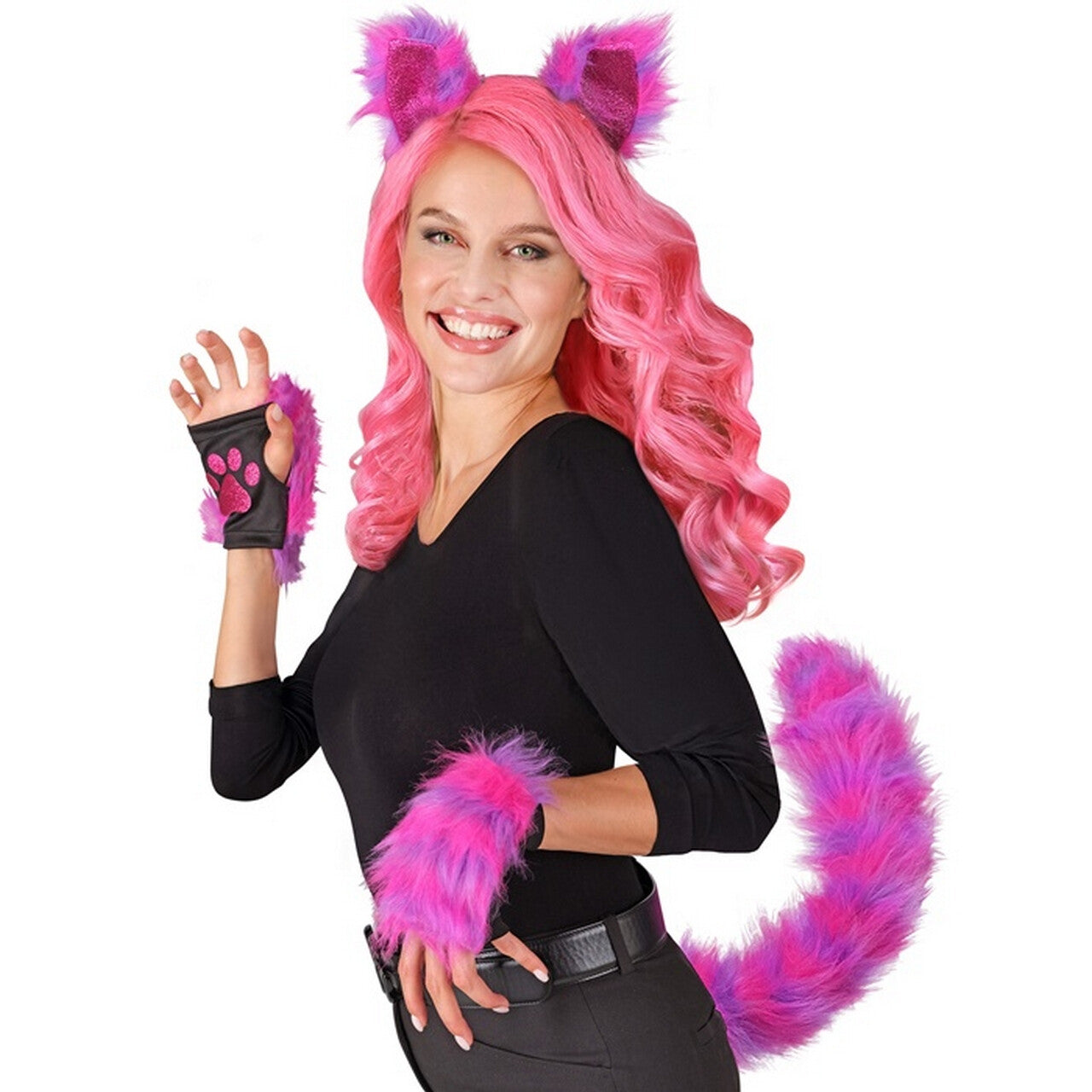 Op deze afbeelding zie je een Accessoires, van het merk Widmann. Chesire Cat Van Alice Set