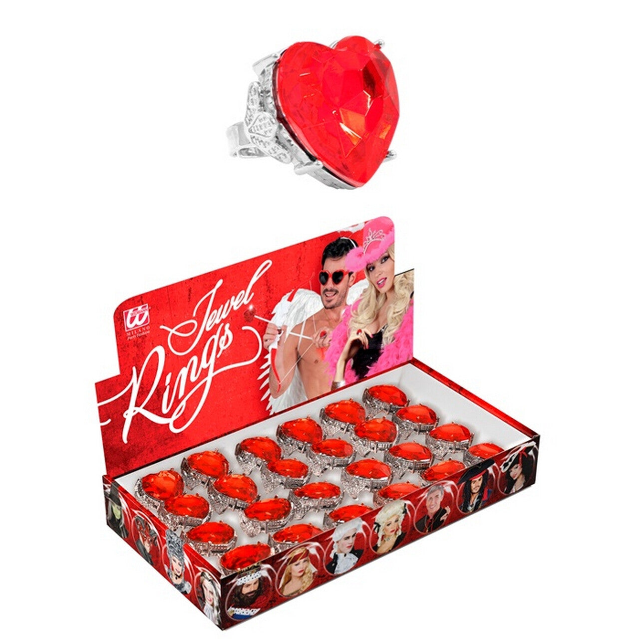Op deze afbeelding zie je een Accessoires, van het merk Widmann. Be My Valentine Ring