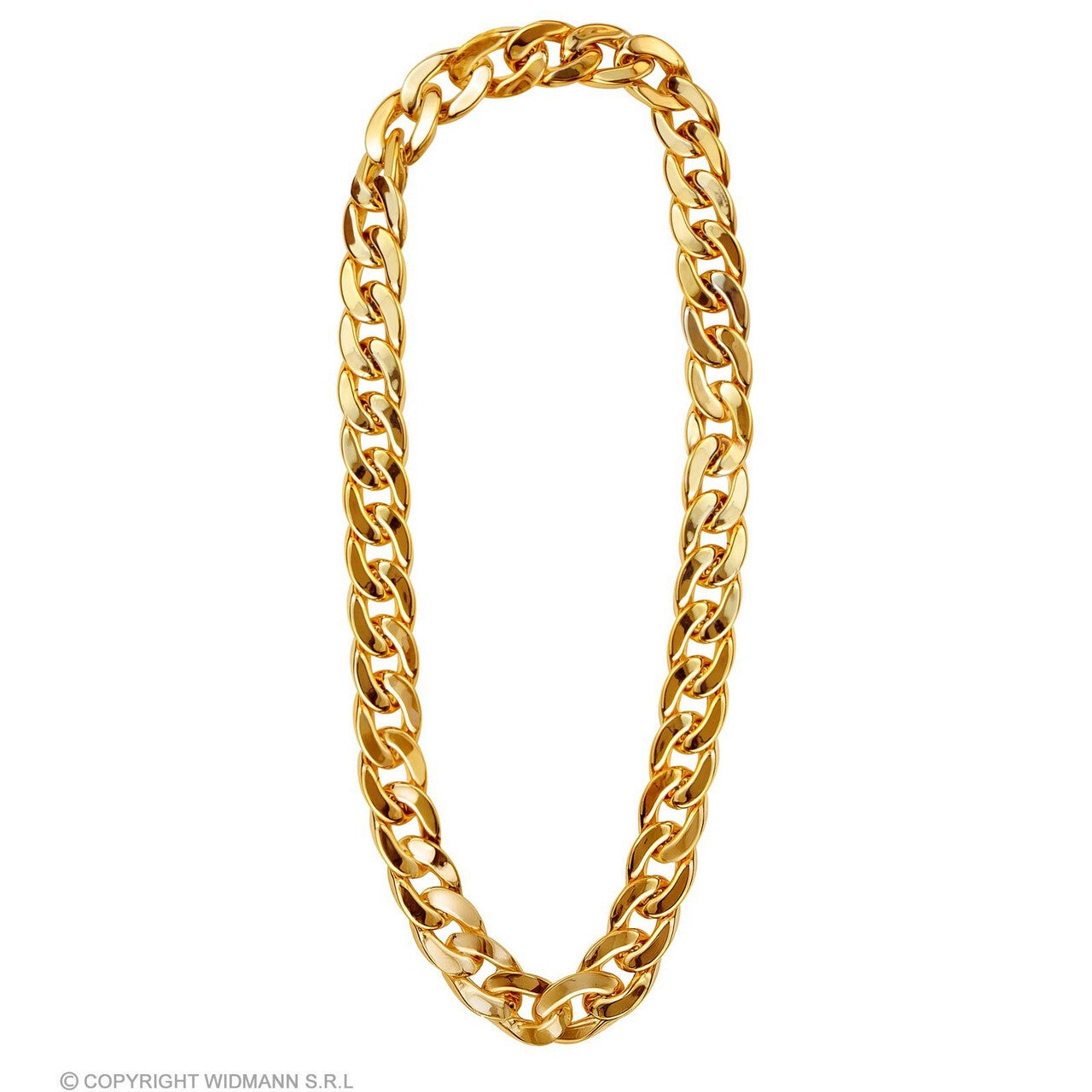Op deze afbeelding zie je een Accessoires, van het merk Widmann. Dikke Vette Schakel Ketting Goud