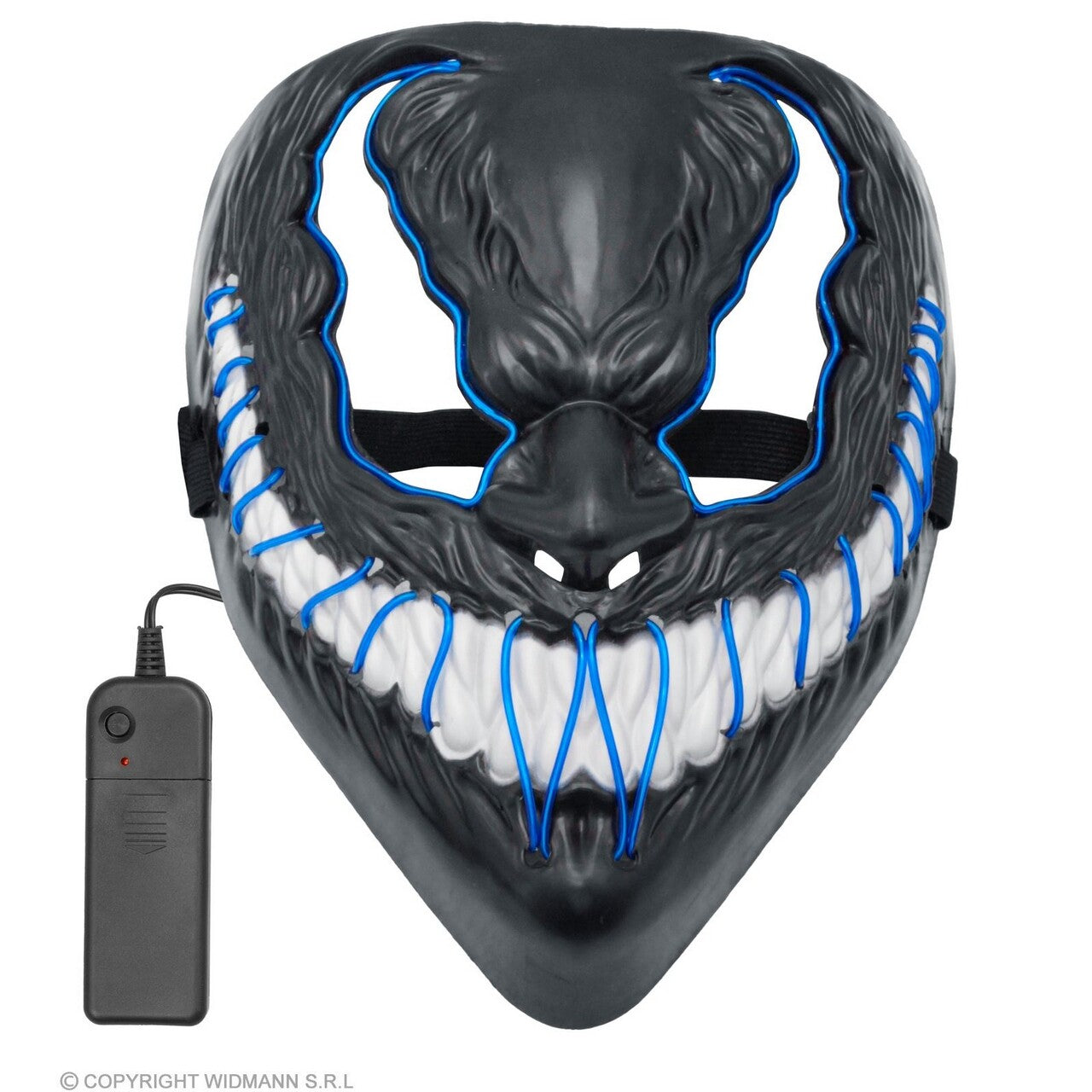 Op deze afbeelding zie je een Accessoires, van het merk Widmann. Masker Venom Monster Met Blauw Licht