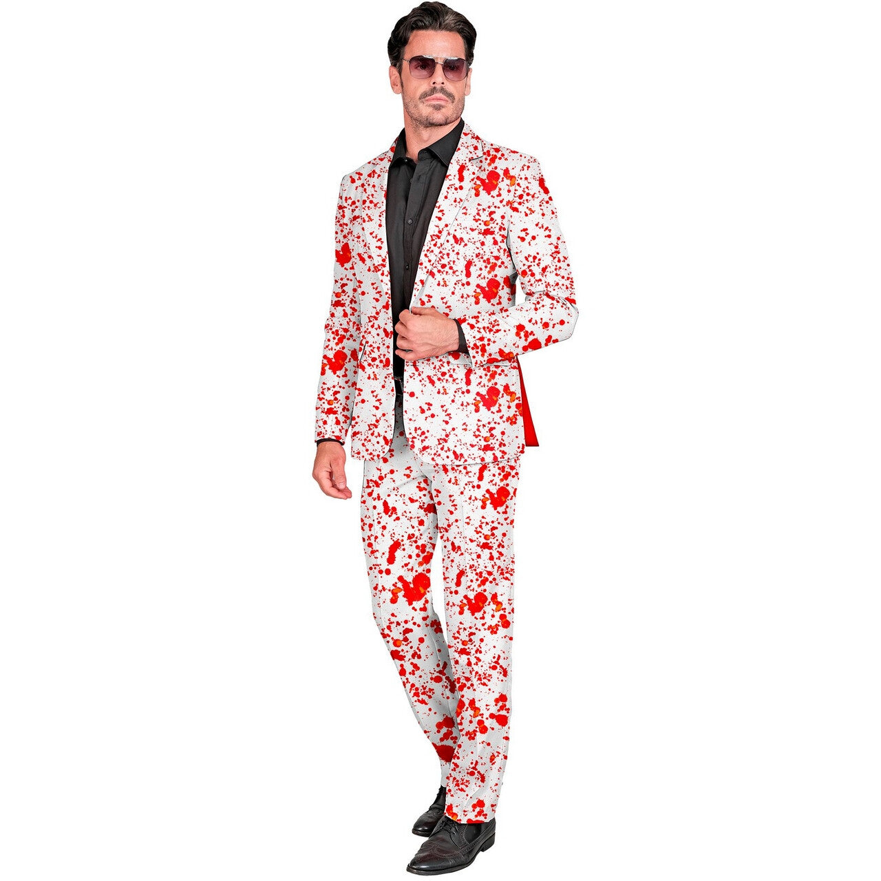 Op deze afbeelding zie je een Kostuums, van het merk Widmann. Bloody Mess Killer Man Kostuum