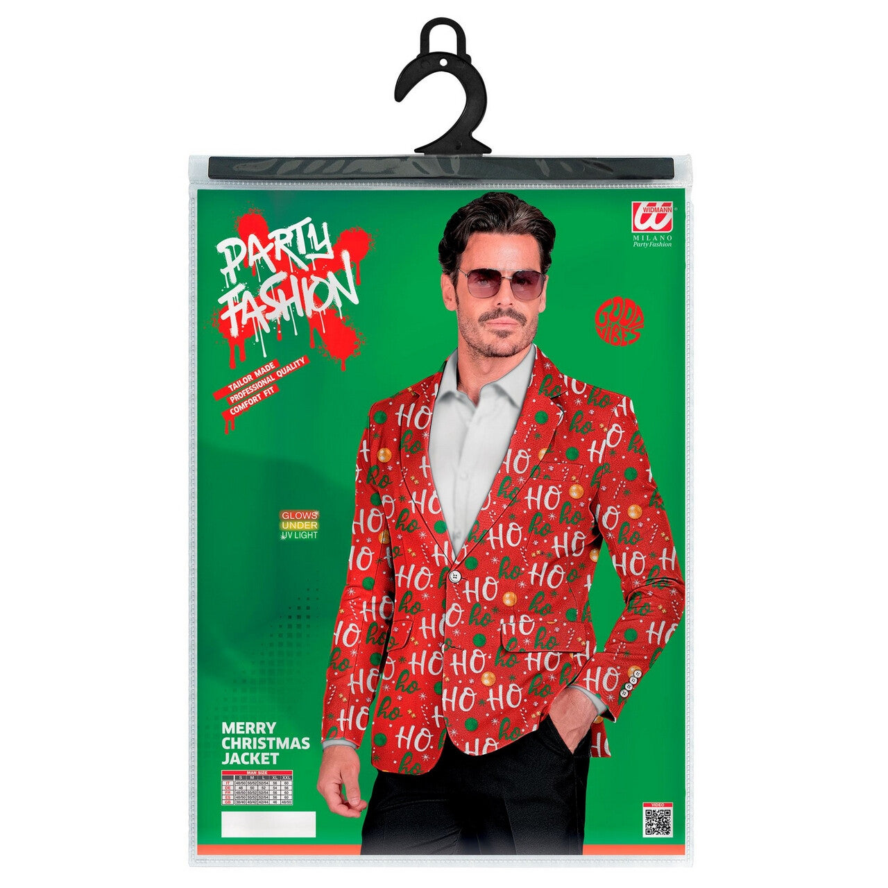 Op deze afbeelding zie je een Kostuums, van het merk Widmann. Ho Ho Santa Komt Zo Colbert Man